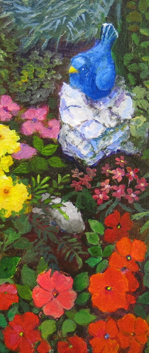 A Scene from my Rockery Garden by Maureen Greenwood