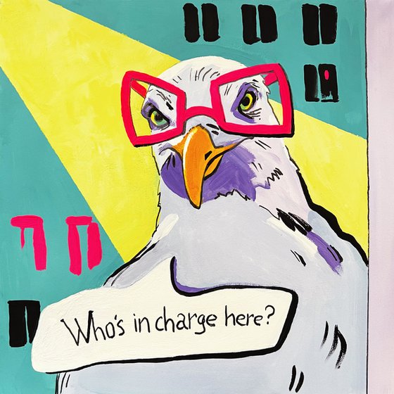 Seagull with glasses