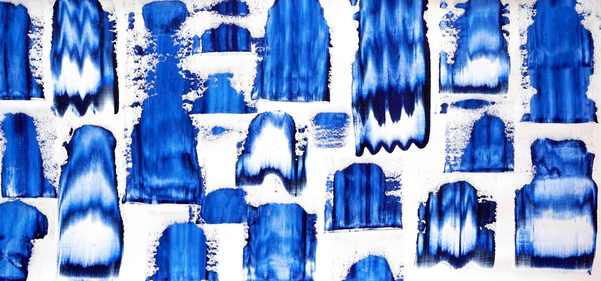 Abstract Acrylic Painting By Sumit Mehndiratta, 60 X 30", Composition Nº176, Original Artwork