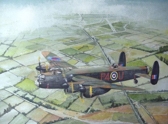 SOLD A 153 Squadron Lancaster