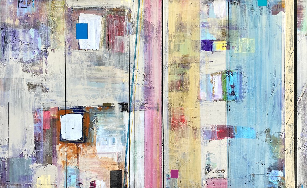 Organic Abstract Painting By Jason Forcier, 48 X 30, Traveled, Original Artwork