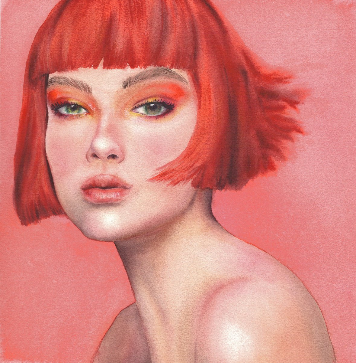 Expressive Watercolour , Bright By Maryna Boiko, 12 X 12, Artwork For Sale On Artfinder