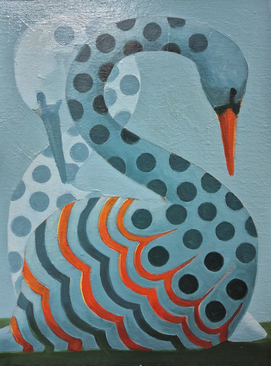 Illustrative Animal Acrylic Painting By Gitti Gv, 12 X 16, Someone Like You, Original Artwork