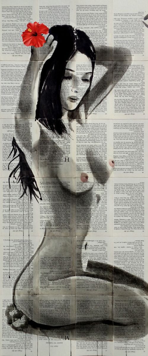 RED HIBISCUS by Loui Jover