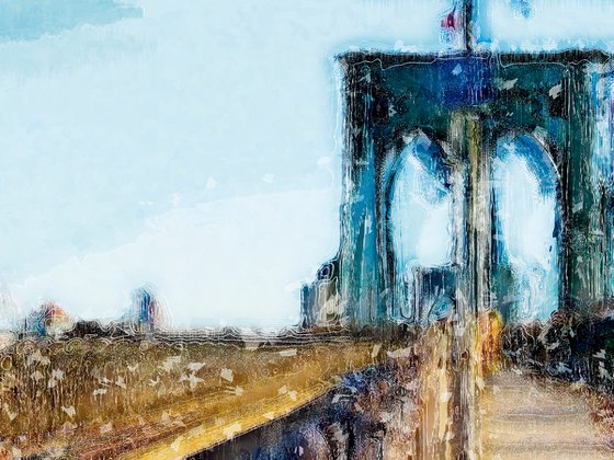Brooklyn bridge/XL large original artwork