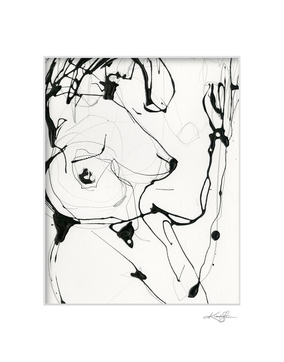 Doodle Nude 7 - Minimalistic Abstract Nude Art by Kathy Morton Stanion
