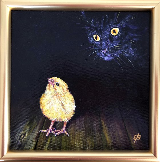 Chick and cat I