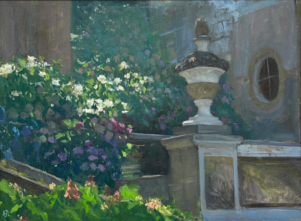 Hydrangeas At The Villa By Alex James Long, 24 X 18, Artwork For Sale On Artfinder