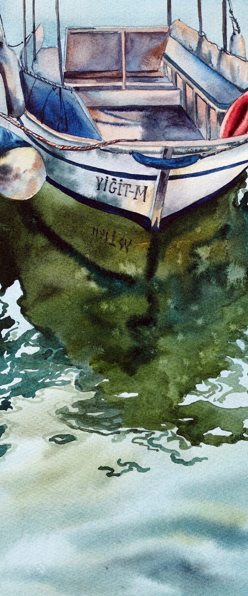 Yigit's boat by Delnara El