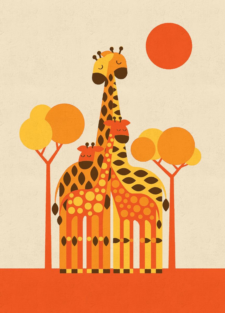 Giraffe Two by Forty Winks Art