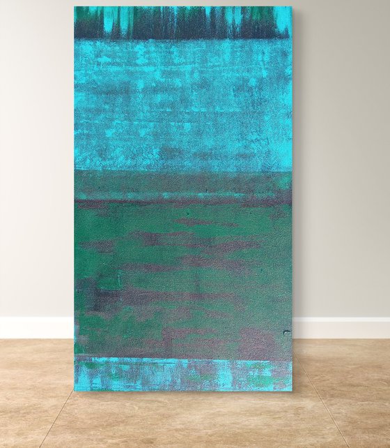 A warm dark green scarf