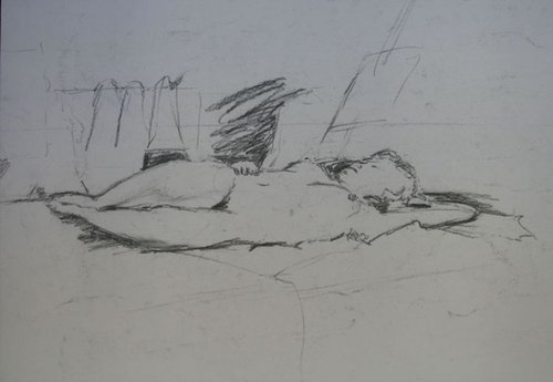 Girl Lying by Eddie Green