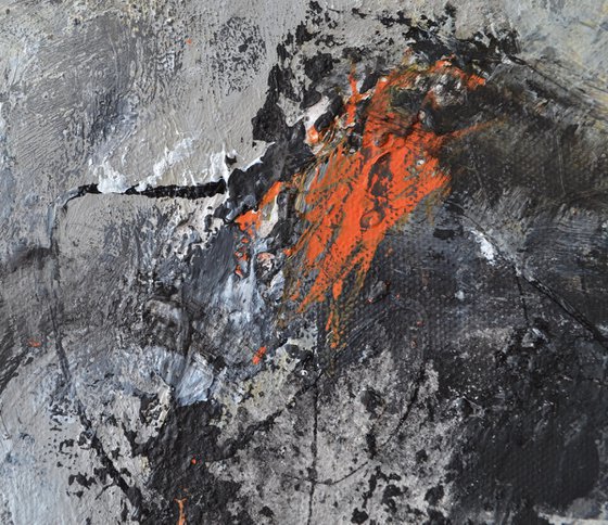 Coffee Break - abstract mixed media stillife