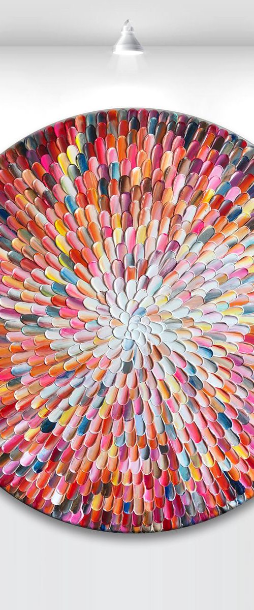 'Orbis bloom II' - 36x36” by Tatiana Georgieva