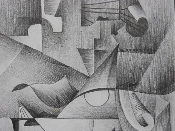 The instruments, abstract art, drawing
