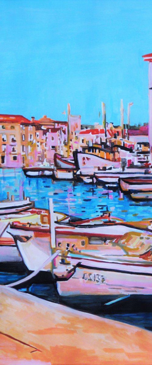 Mediterranean seascape / 84.5 x 70 cm by Alexandra Djokic