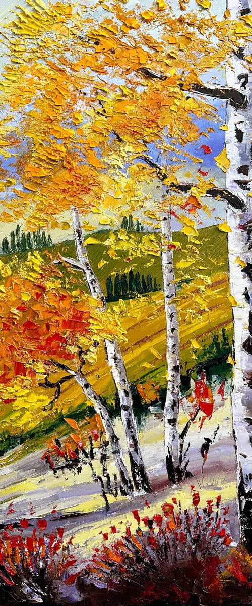 Birch and Wine II by Lisa Elley