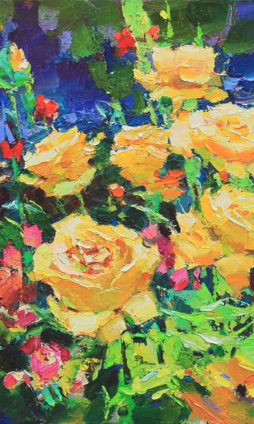 "Yellow roses" by Alisa Onipchenko-Cherniakovska