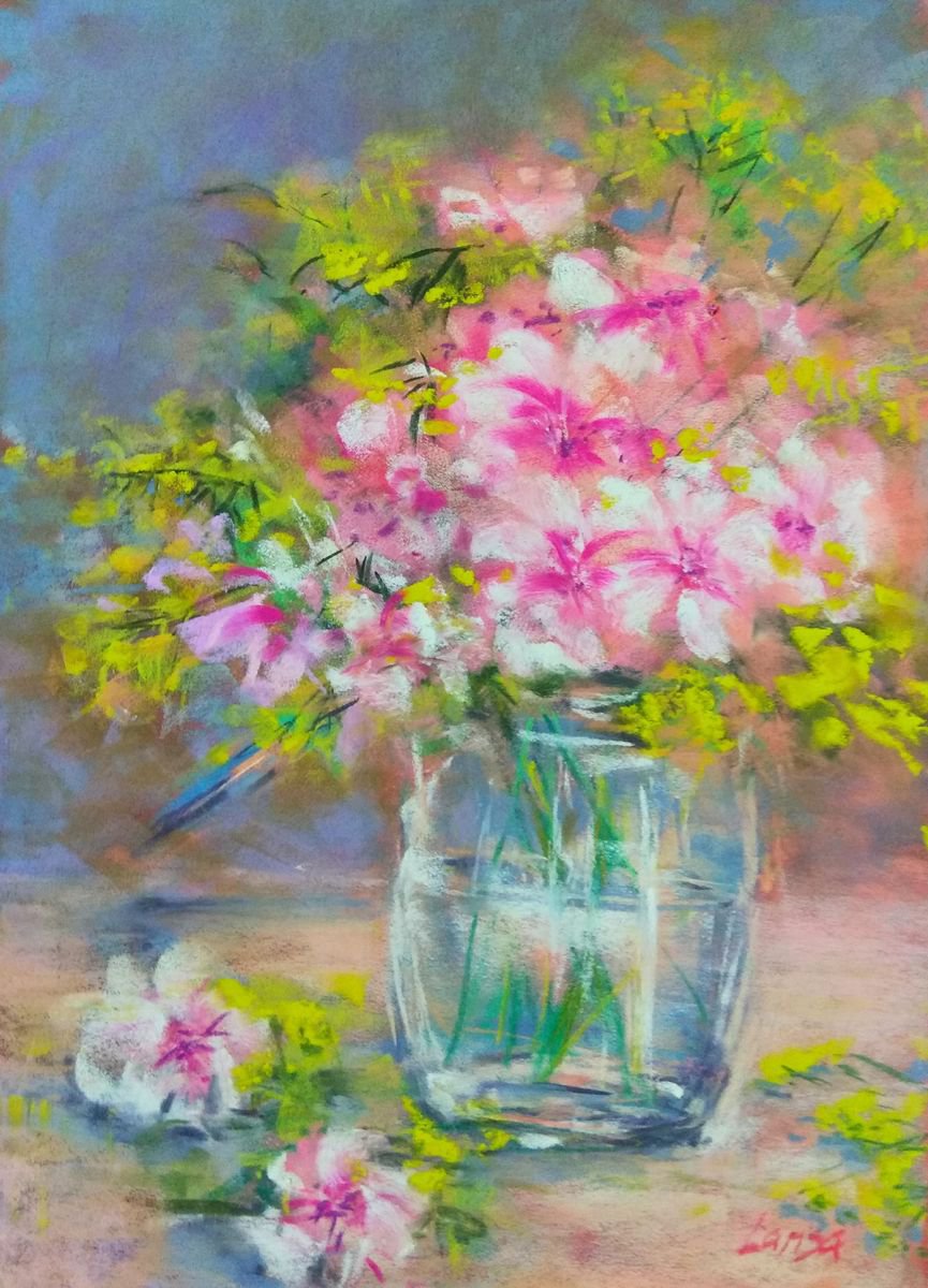 Spring freshness | Original pastel painting by Larisa Carli