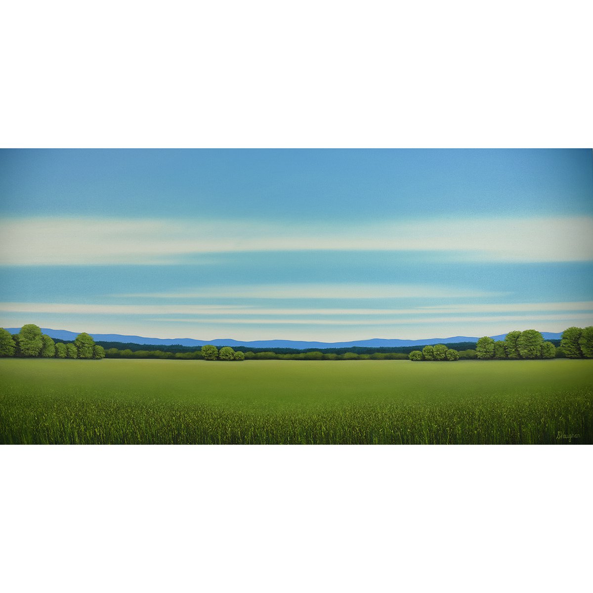 Summer Green - Blue Sky By Suzanne Vaughan, 48 X 24, Artwork For Sale On Artfinder