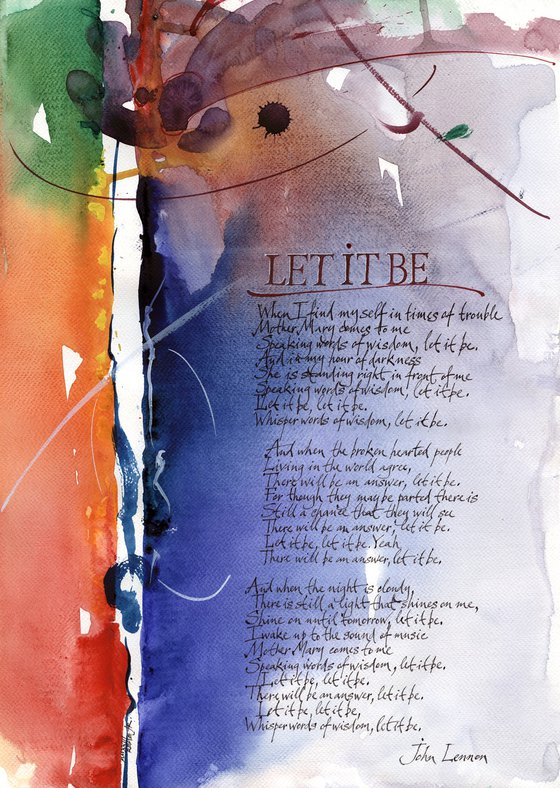 John Lennon - poem - Let It Be II