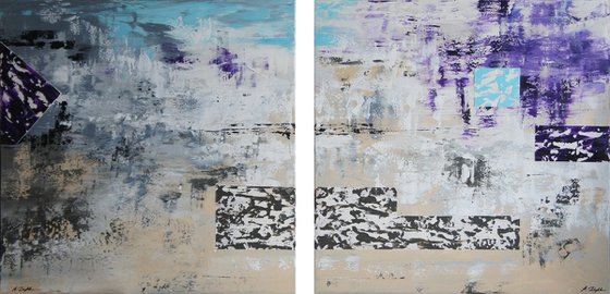 Haze (165 x 80 cm) XXL (66 x 32 inches) Diptych