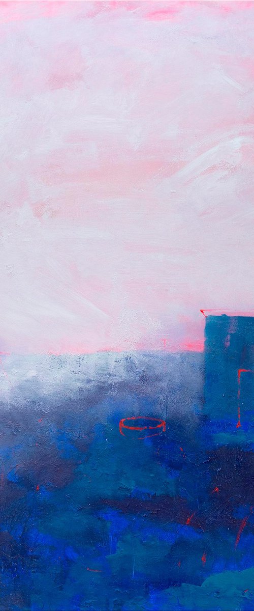 Blue fog in a red field by Bohdan Svyrydov