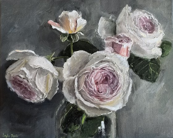 Pink roses still life