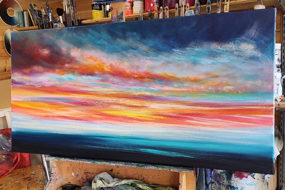 "Just You & Me" - Cornish Seascape, Art, Skyscape