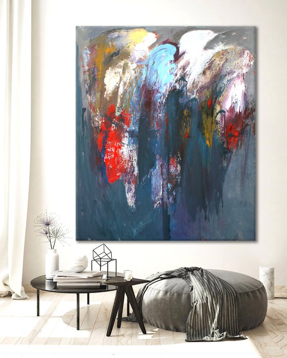 EXTRA LARGE 170x205 ABSTRACT  PAINTING  - BEST THING -