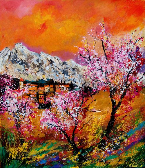 Blooming cherry trees in Provence   7623 by Pol Henry Ledent