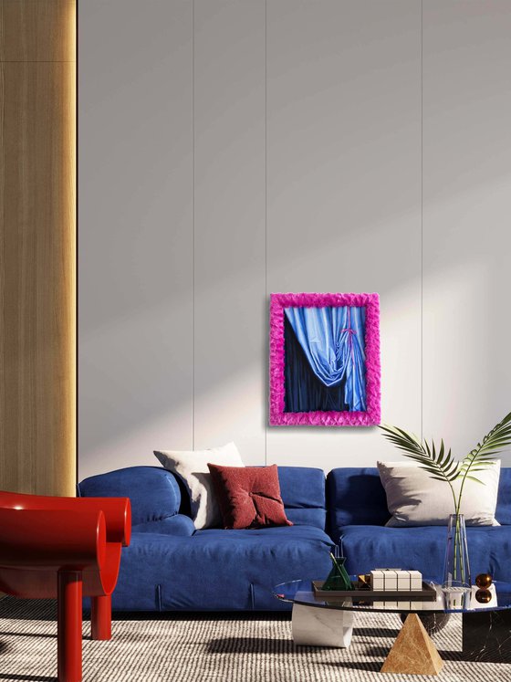 Blue silk