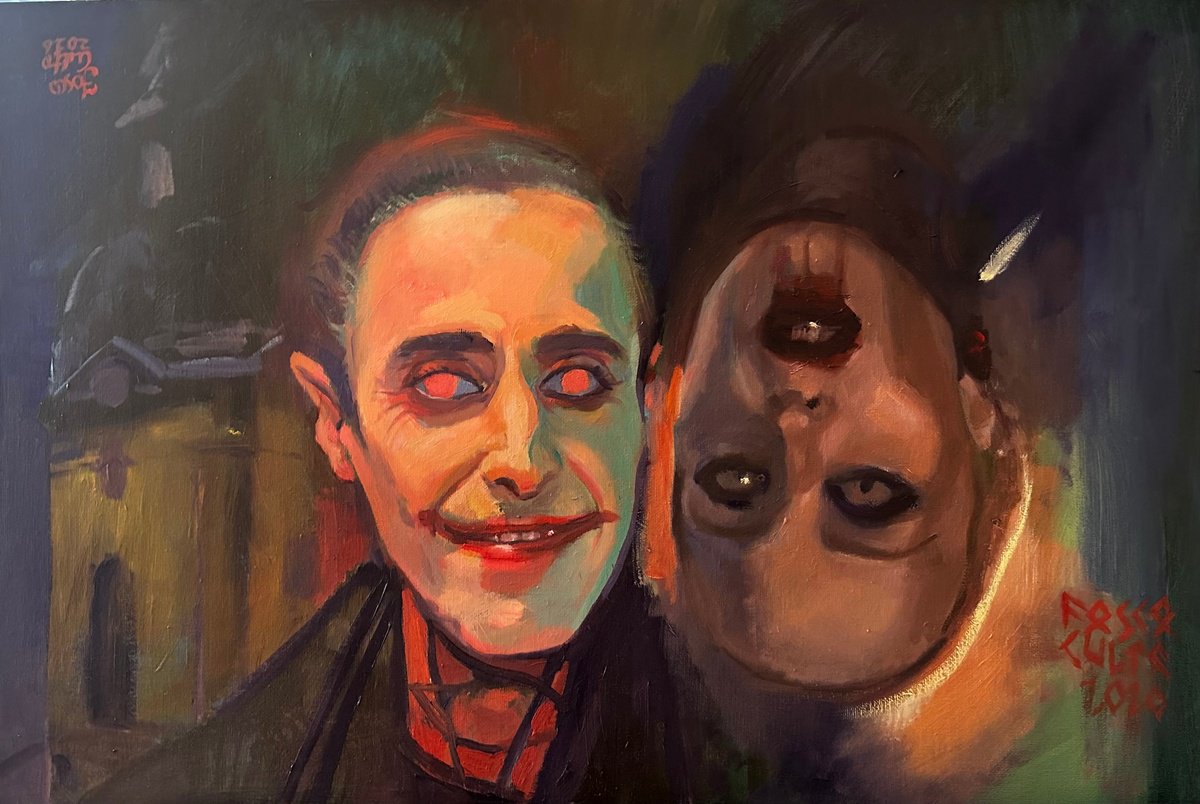Surrealistic Oil Painting , Doubled Portreit Of Us By Fosco Culto, 24 X 16, Artwork For Sale On Artfinder