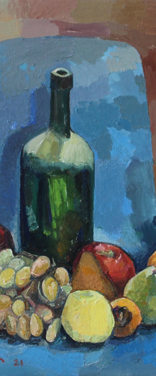 Still life with a bottle by Taron Khachatryan