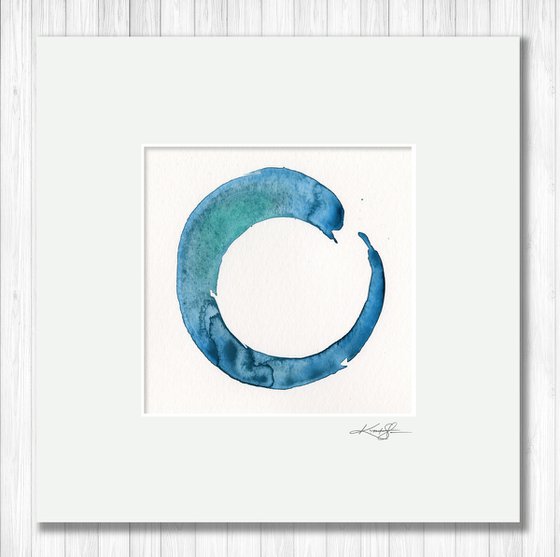 Enso Serenity 80 - Enso Abstract painting by Kathy Morton Stanion