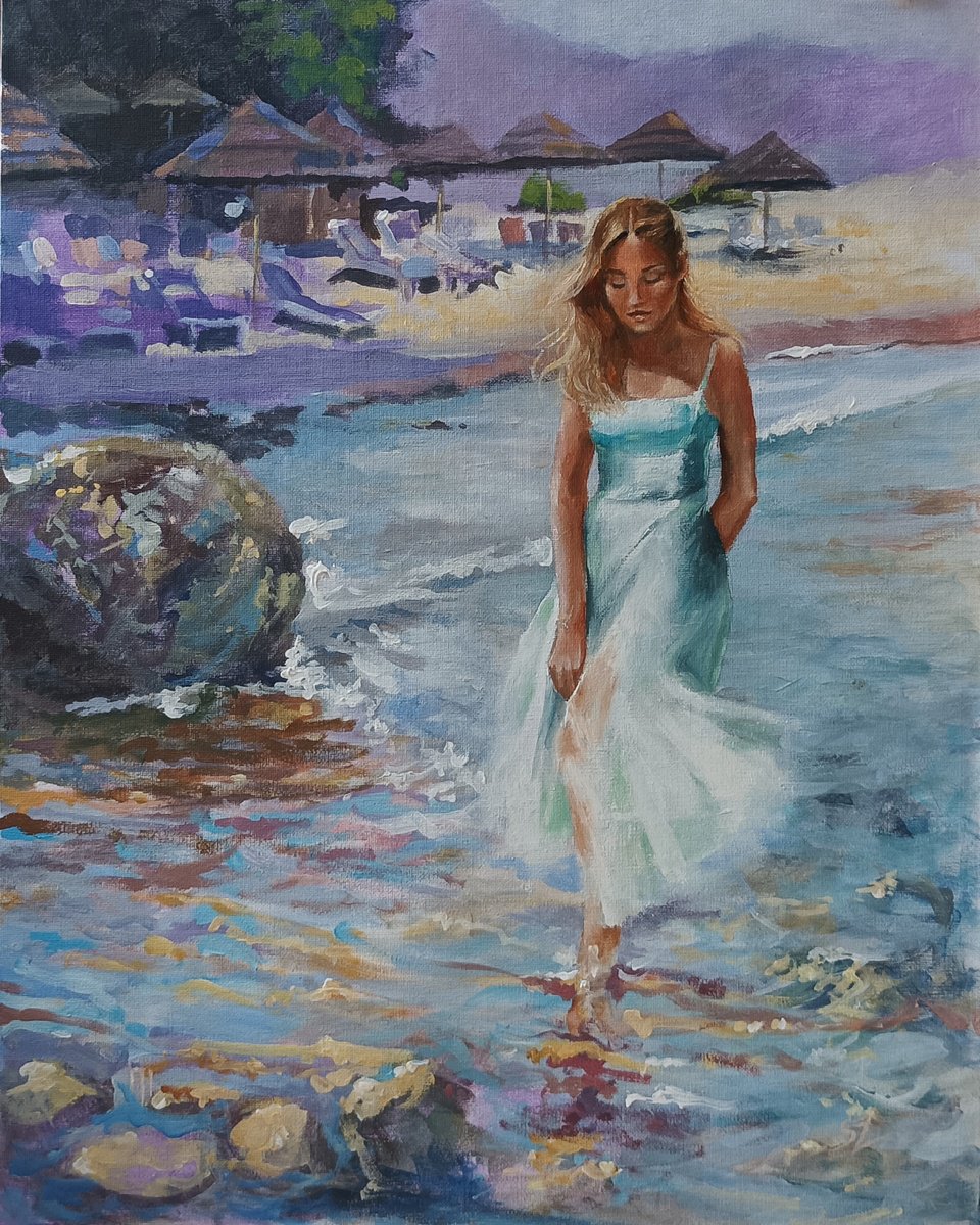 Beatriz Walking in the Water by Susana Zarate