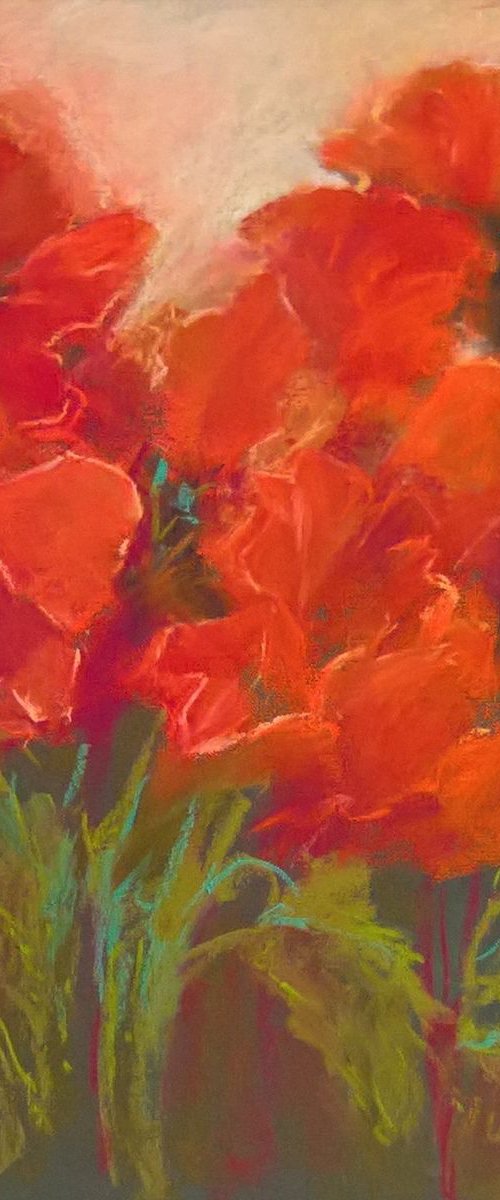 Red Poppies (framed) by Midge