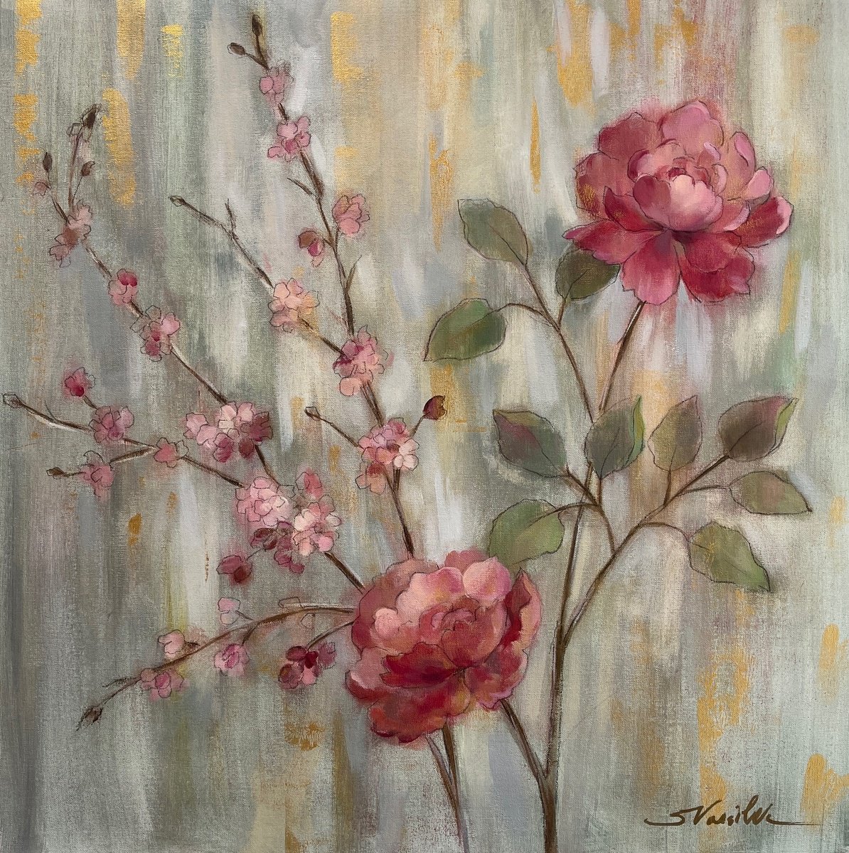  Contemporary Chinoiserie By Silvia Vassileva, 24 X 24, Artwork For Sale On Artfinder