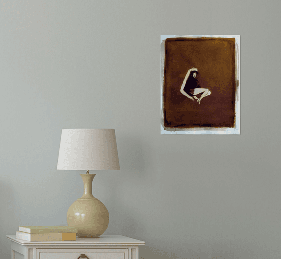 Portrait in brown, 32x40 cm
