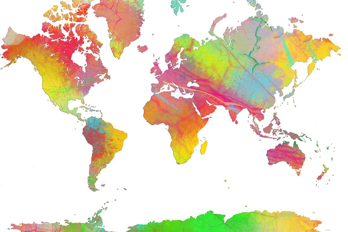 World Map 6 by Marlene Watson