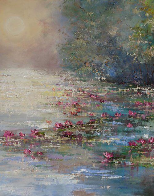 'Summer lilies pond' by Ewa Czarniecka