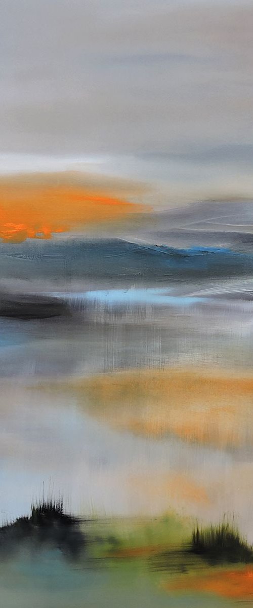 Sentiments for Evening., 36" x 36". by Veta  Barker