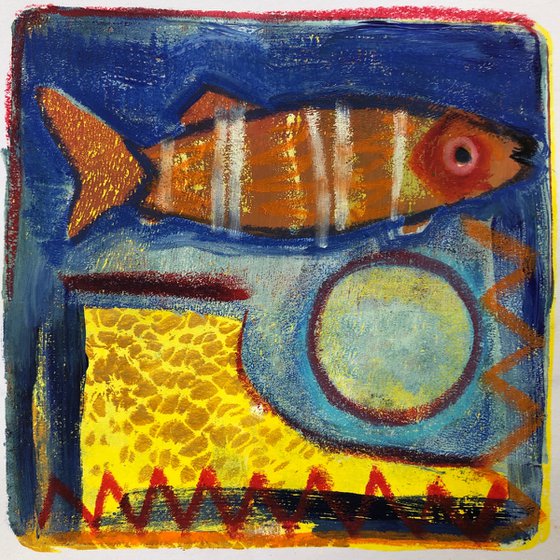 Fish Monoprint 3