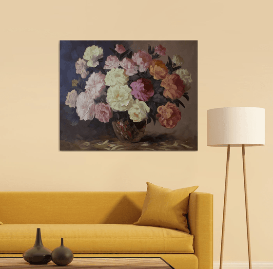 Peonies and Roses