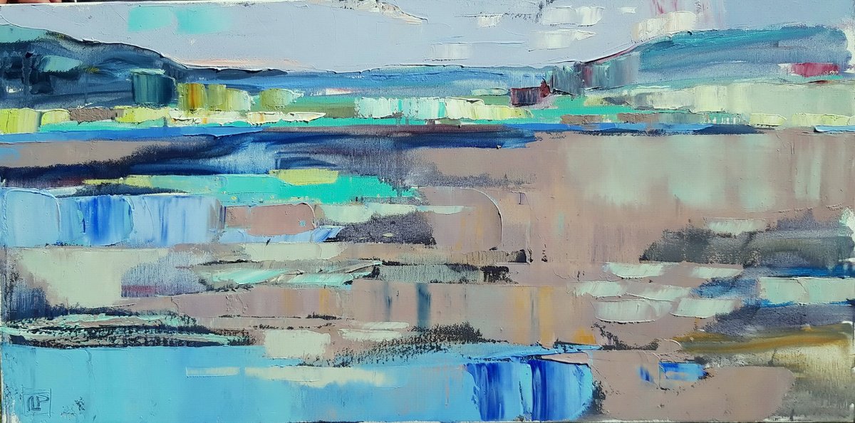 Summer Lake. By Lesya Ros, 31 X 16, Artwork For Sale On Artfinder