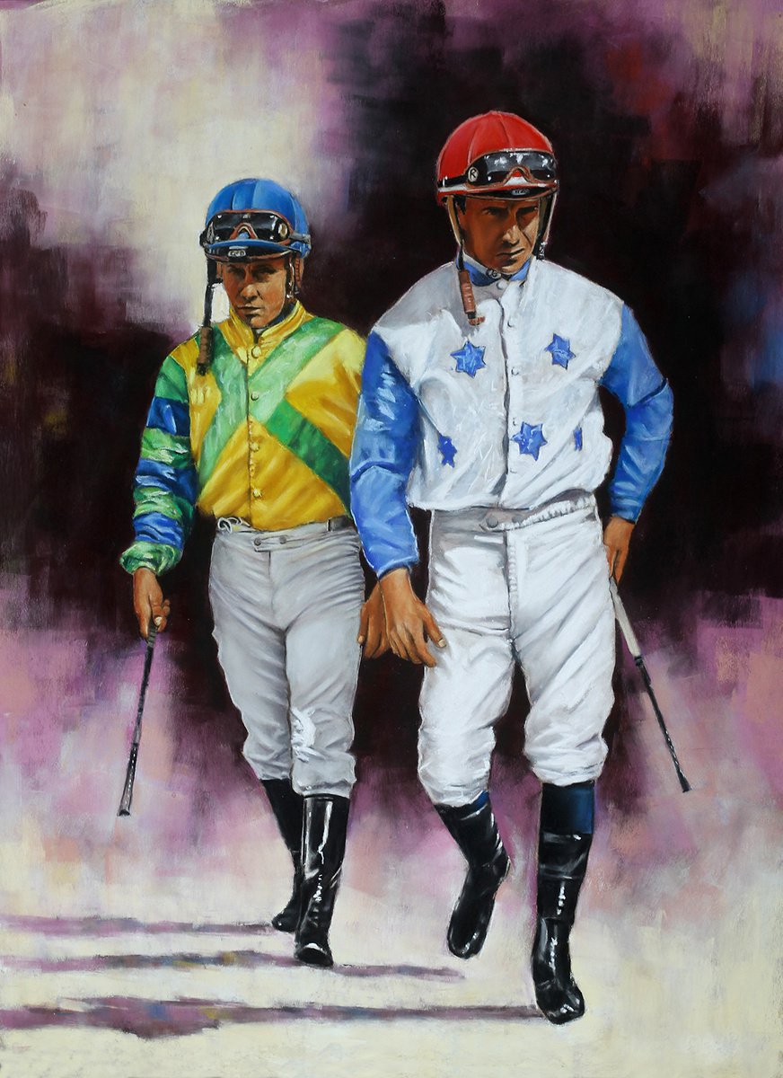 2 Jockeys by Brian Halton
