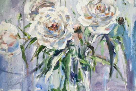 White peonies