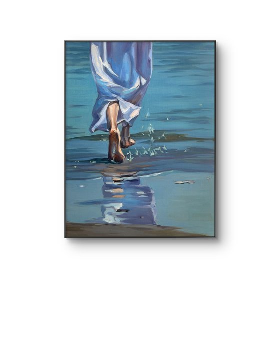 Woman, sea, freedom