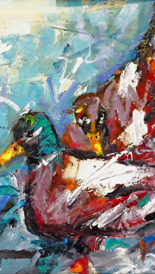 A Day Out on the River : Two Ducks by Irene Wilkes