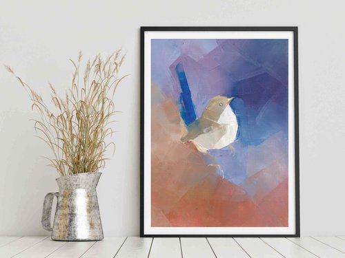 Bird in abstract world of nature #7 by Olha Gitman